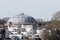 Large dome prison with houses in the foreground