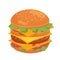 Large double tasty fast food hamburger