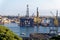 Large drilling platform in The Grand Harbour in Valetta - Malta