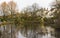 The large duck pond and wildfowl sanctuary in Ward Park in Bangor County Down in Northern Ireland