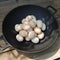 Large eggs on a black background