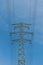 Large electric pylon with blue sky
