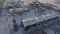 Large Empty Plant Yard with Workshop Buildings in Winter