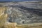 Large excavators in coal mine