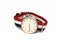 A large faced watch with straps the colors of the French flag