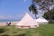 Large family camping tents for rent along East Coast Park in Singapore. Glamping is a popular leisure activity in Singapore,