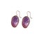 Large feminine earrings with ametrine. Watercolor gradients of pink and purple. Clipart. Isolated illustration on a