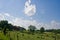 Large field and barn in rural Pennsylvania