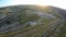 Large fields of grain and cereal crops located around grain processing plant