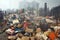 Large Fire Breaks out in Kolkata Slum