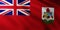Large Flag of Bermudas Island fullscreen background in the wind