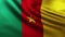 Large Flag of Cameroon background fluttering in the wind