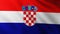 Large Flag of Croatia background in the wind