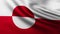 Large Flag of Greenland background fluttering in the wind