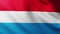 Large Flag of Luxembourg background fluttering in the wind