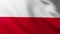 Large Flag of Poland background fluttering in the wind