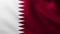 Large Flag of Qatar background fluttering in the wind