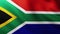 Large Flag of South Africa background fluttering in the wind