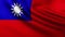 Large Flag of Taiwan fullscreen background fluttering in the wind