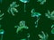 Large flamingo green hawaiian seamless pattern.