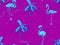 Large flamingo purple hawaiian seamless pattern.