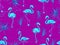 Large flamingo purple hawaiian seamless pattern.