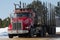 Large forest transport truck who returns to the forest