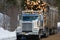 Large forest transport truck at work in Canada