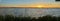 Large format in high resolution Panoramic sunset in the Albufera of Valencia. Spain