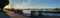 Large-format panorama of the Lieutenant Schmidt embankment in St. Petersburg