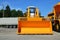 Large front-end loader or all-wheel bulldozer manufacture by the heavy vehicle plant.