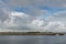 Large fuel tanks in commercial harbor of Galway, Ireland.