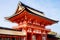 The large of Fushimi Inari Shrine temple gate is the first place visitors and tourists come to visit