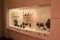 Large glass case with historic artifacts, Memorial Art Gallery, Rochester New York, 2017
