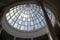 Large glass dome view from inside the building