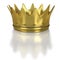 Large gold crown on white background