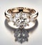 Large Gold Ring Solitaire Diamond Engagement Ring AI Generated