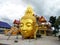 Large golden buddha head