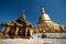 Large Golden Pagoda in Hongsavade city,Myanmar .