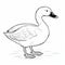 Large Goose Coloring Sheet: Cottagepunk And Duckcore Style