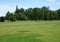 Large grass area in a park