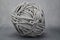 Large gray skein of thick crochet cord