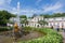 Large greenhouse and Orangery fountain Triton in Peterhof, Saint Petersburg, Russia