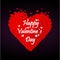 Large group hearts shape big valentines day 3d icon. Vector illustration eps 10