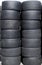 Large group of motorsport used and scratched racing tires