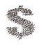 Large group of people forming the symbol of a dollar sign.