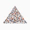 Large group of people in shape of pyramid. Infographics concept.