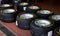 Large group of Pirelli P zero racing tire aligned on floor