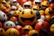 a large group of smiley faces with many different colors