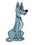 Large guard dog animal character cartoon